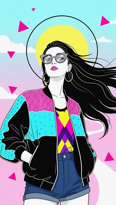 Neon Breeze Retro Patrick Nagel Vibes