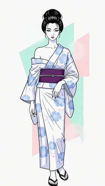 Pastel Yukata Nagel's Anime Grace
