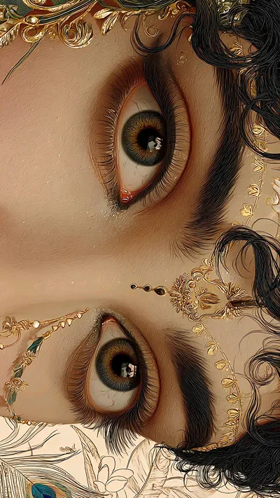 Beautiful eyes of radha 