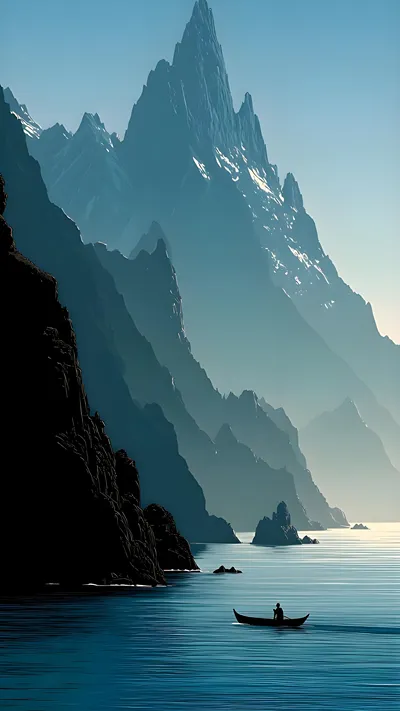Aesthetic mountain view iphone wallpaper