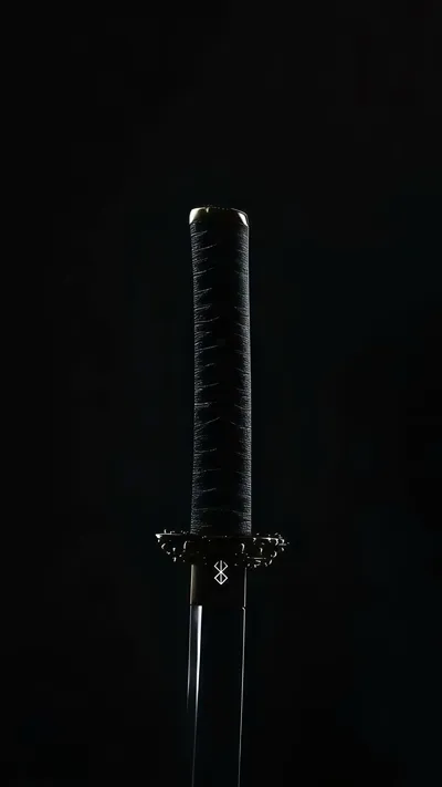 Dark Samurai Katana 4K Wallpaper Black Ninja Sword Minimal Aesthetic Mobile Background