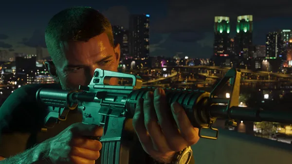GTA 6 Inspired Night Shooter Wallpaper 4K