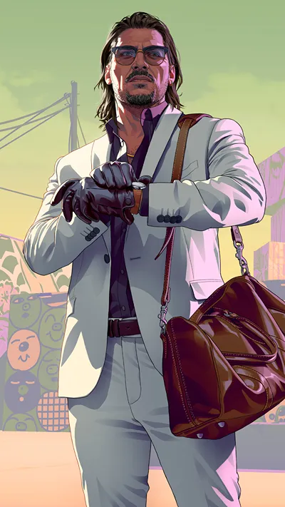 GTA 6 Inspired White Suit Wallpaper