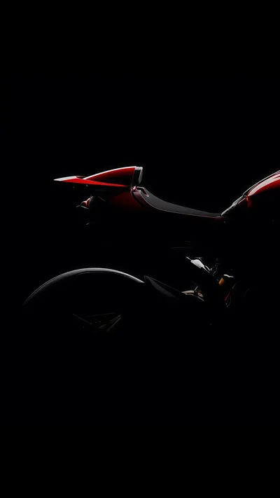 Black Sports Bike AMOLED Wallpaper
