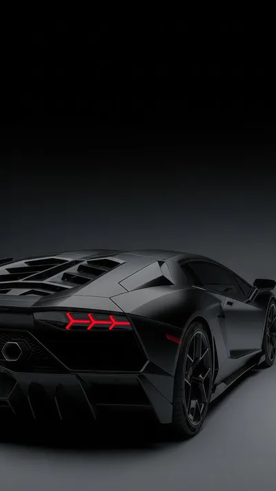 Black Lamborghini Aventador Wallpaper 4K