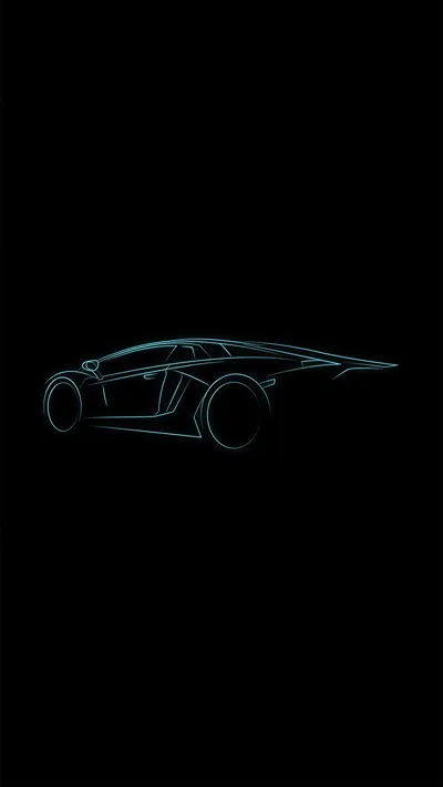 Neon Supercar Wallpaper 4K