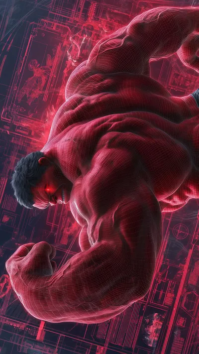 Hulk Dangerous red Wallpaper 4K