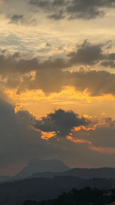 A beautiful sunset in Kandy Sri Lanka