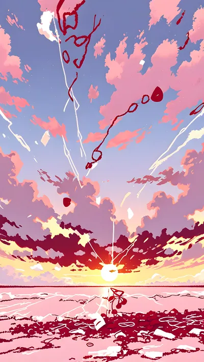 Gradient bursting lofi background 