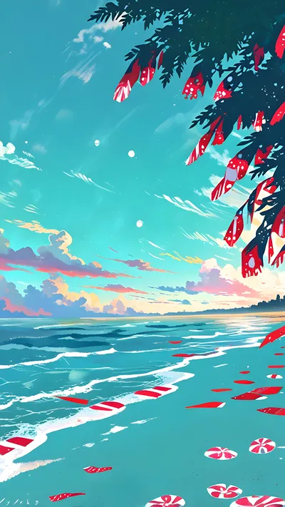 Lofi seaside wallpaper