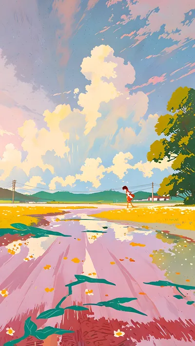 Pastel lofi wallpaper 