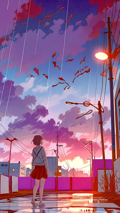 Raining lofi wallpaper 